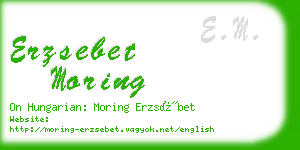 erzsebet moring business card